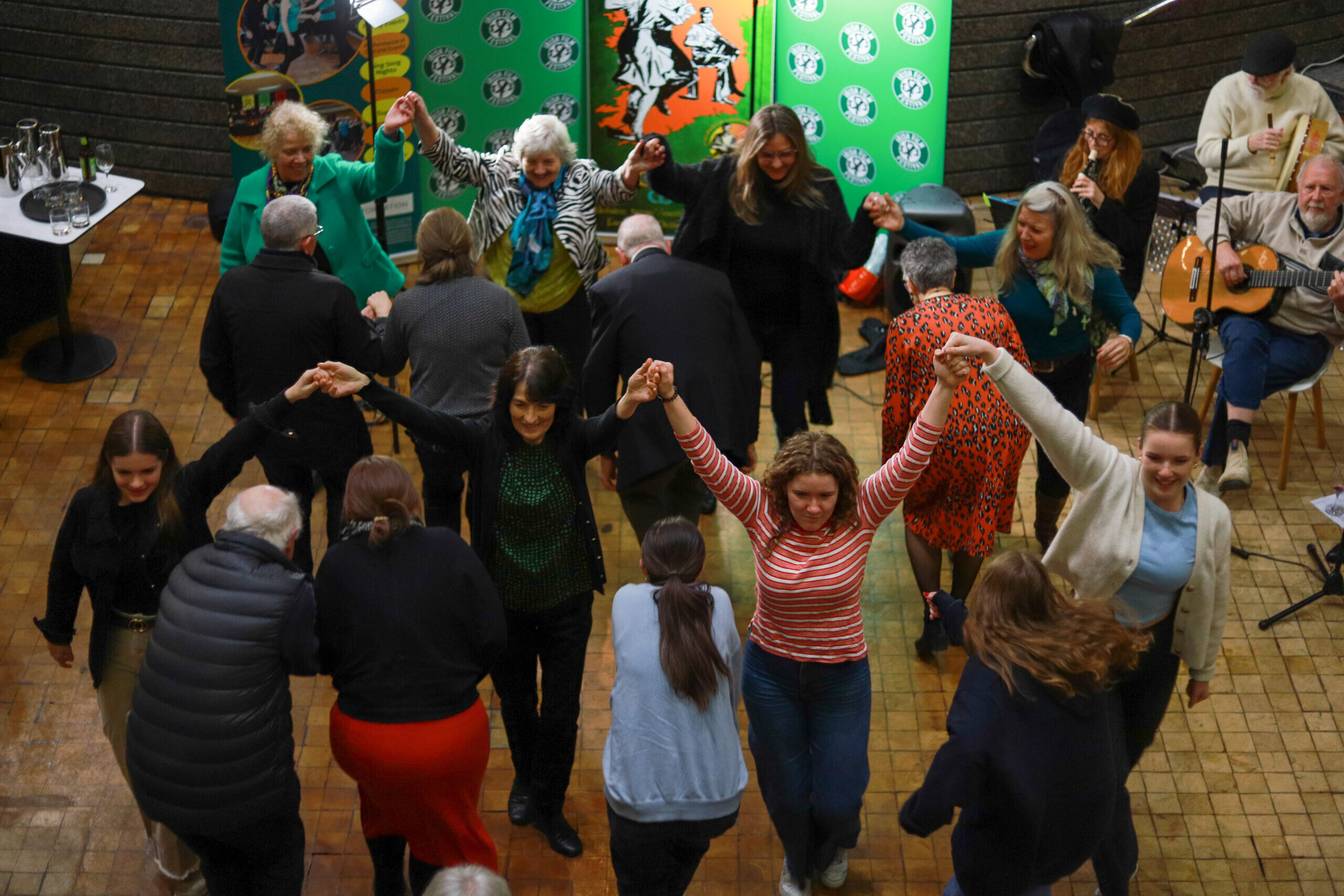 People dancing at the Irish Film Festival opening night party